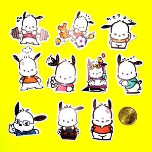 3/$20 Brand New 10x Sanrio Pochacco Waterproof Stickers #1